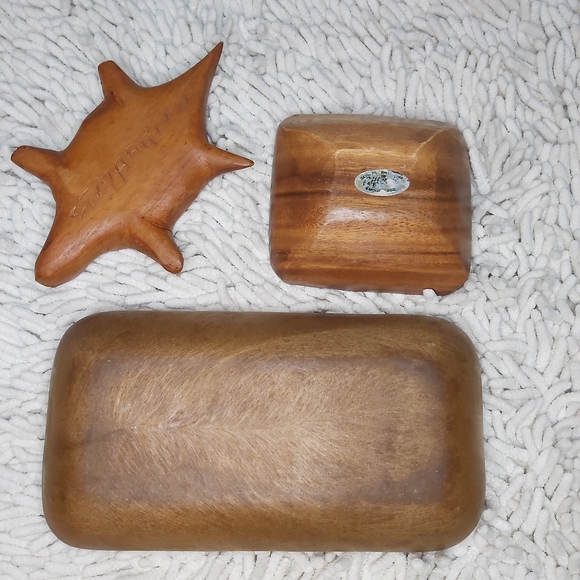 Wood trinket dishes (3 pieces) - Picture 3 of 3